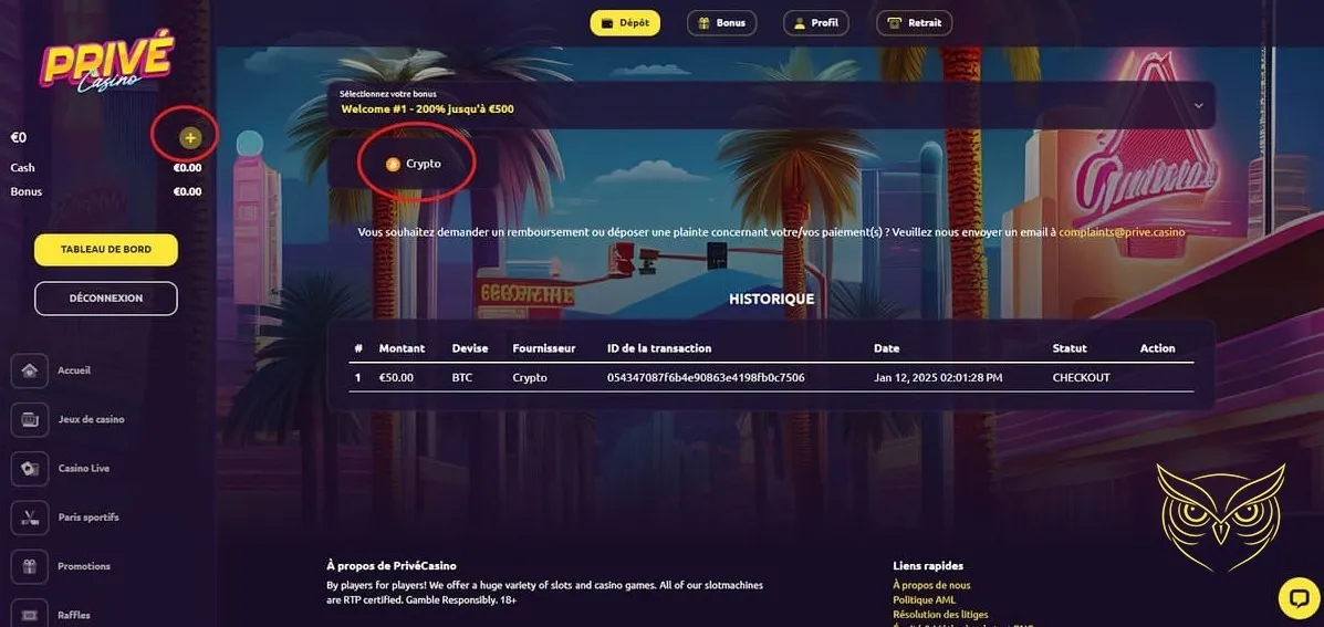 Miniature de jeu de machine à sous Privé Casino.