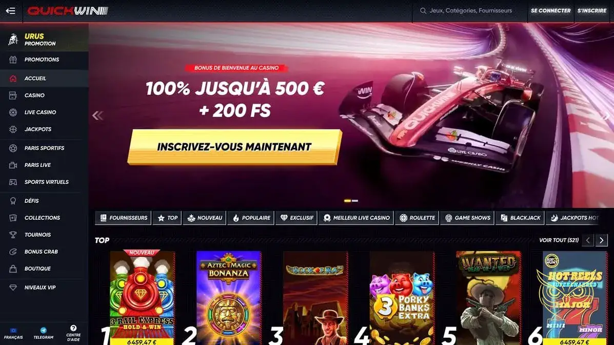 Logo officiel du casino QuickWin Casino.