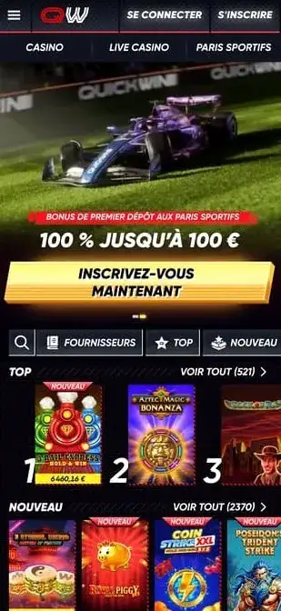 Icône de l'application mobile QuickWin Casino.