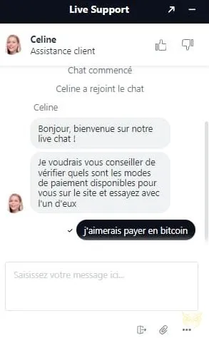 Bouton d'inscription au casino QuickWin