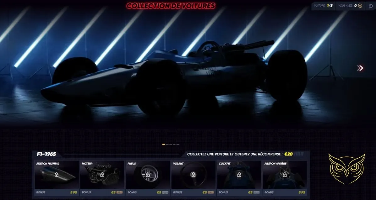 Interface des sports virtuels QuickWin Casino.