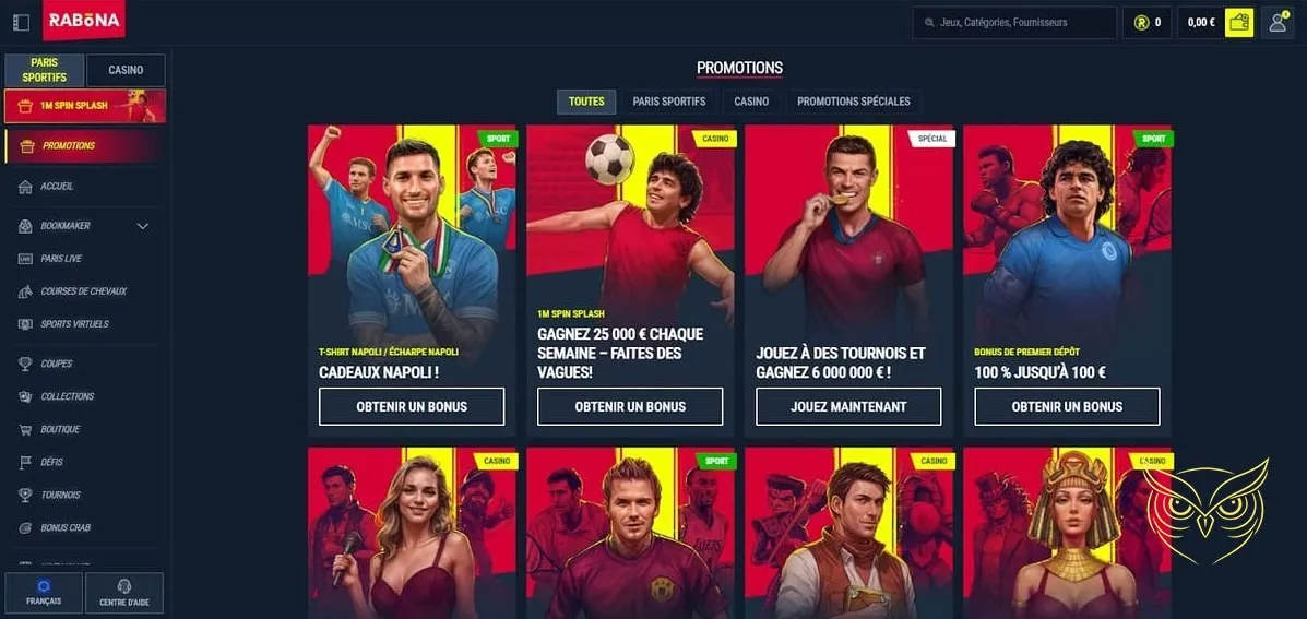 Programme VIP du casino Rabona