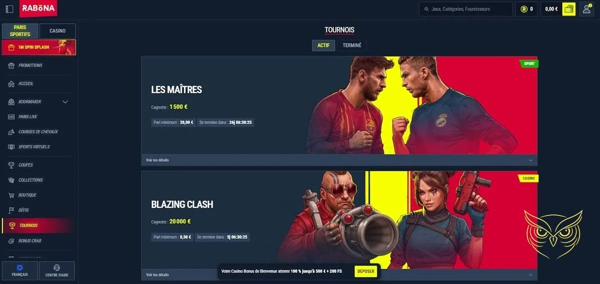 Options de dépôt du casino Rabona