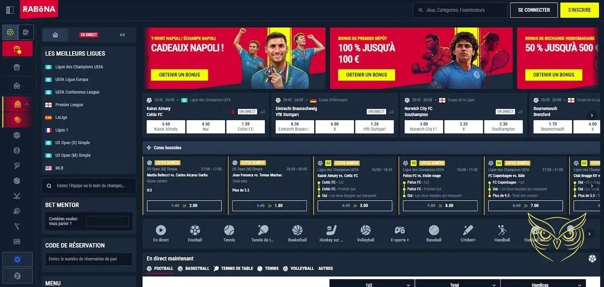 Offre de paris hippiques turf Rabona Casino