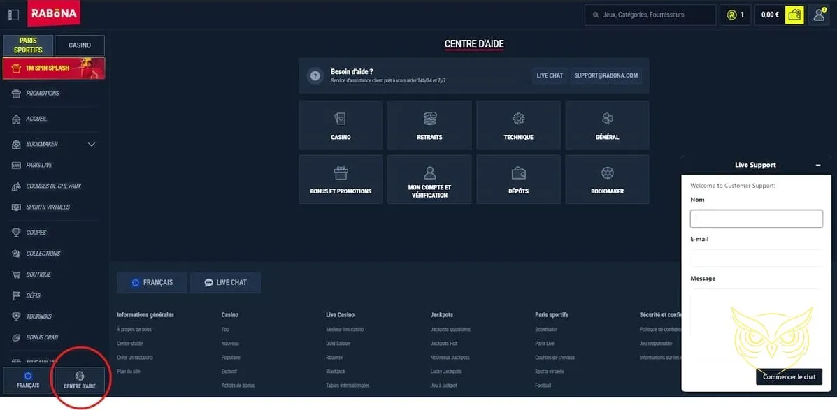 Présentation des offres du casino Rabona