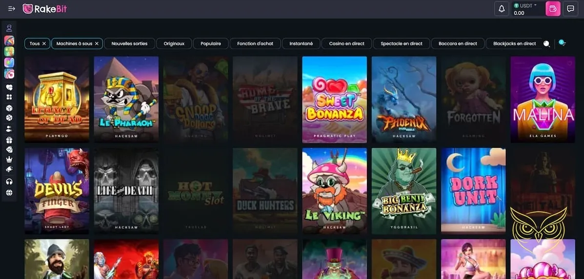 Icône des missions et roues du Rakebit Casino