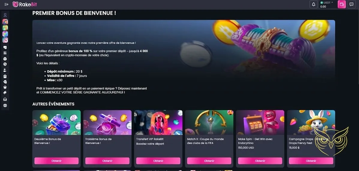 Symbole du programme de parrainage Rakebit Casino