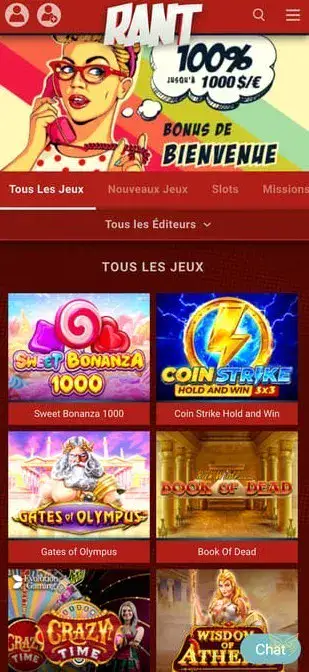 Icône de l'application mobile Rant Casino