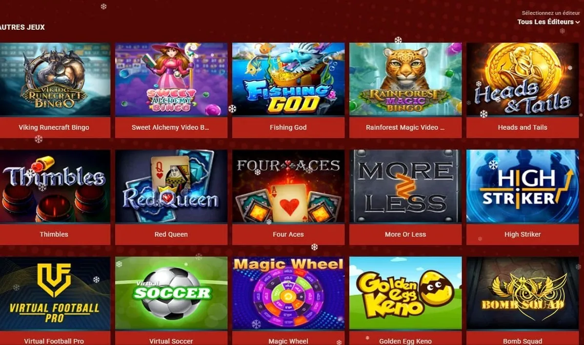 Catégorie de jeux de machines à sous du casino Rant.