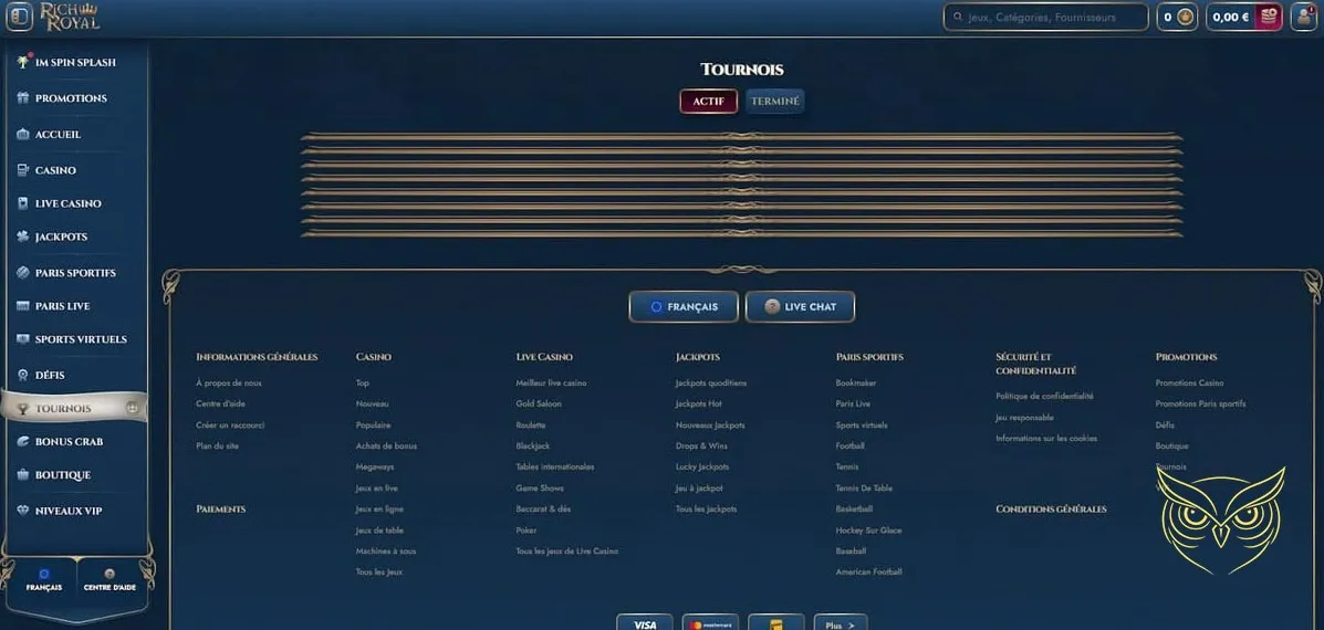 Icône du centre d'aide RichRoyal Casino.