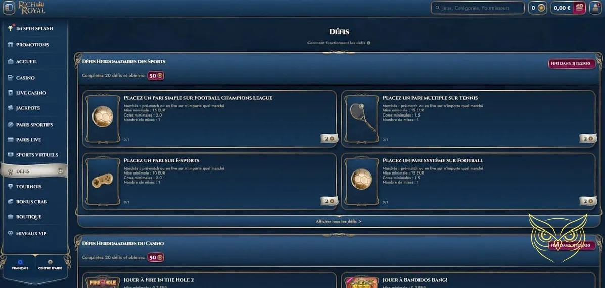 Icône des meilleures ligues sportives RichRoyal Casino.