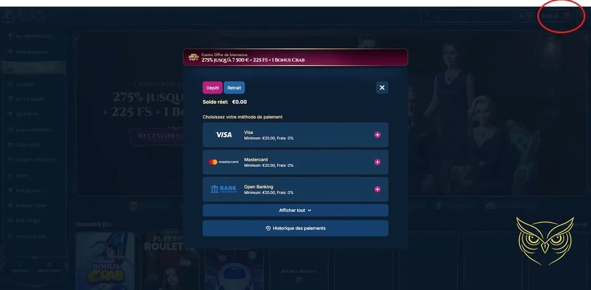 Icône de la section Paris en direct RichRoyal.