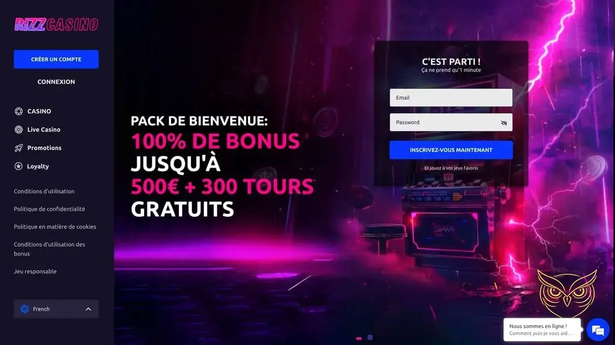 Logo officiel du casino Rizz