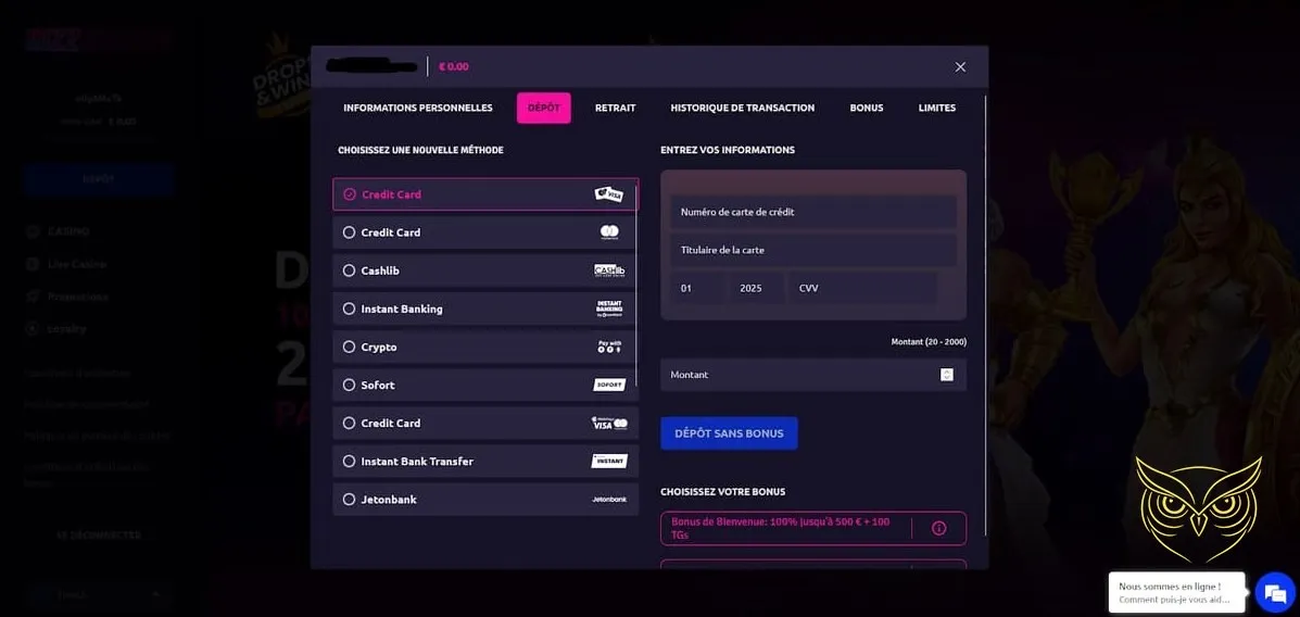 Icône des jeux de table du Rizz Casino