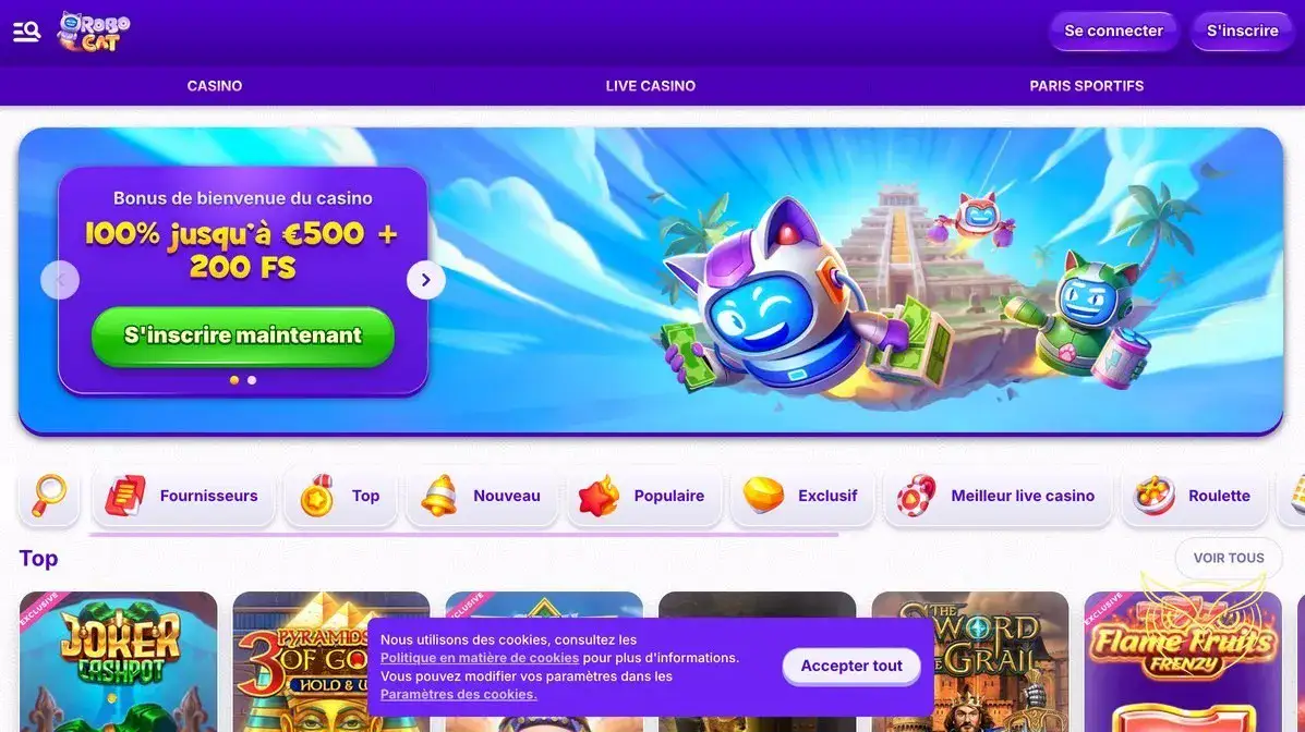 Logo officiel du Robocat Casino