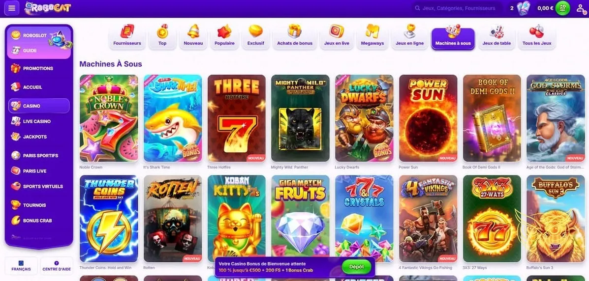 Logo du jeu de slot Robotslot Robocat Casino