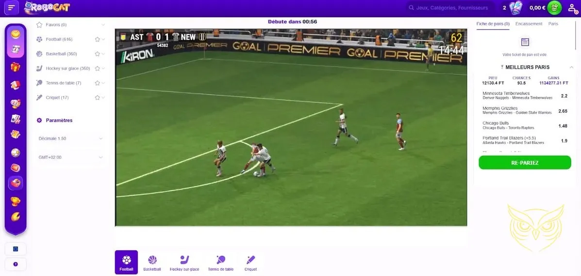 Icône du centre d'aide Robocat Casino