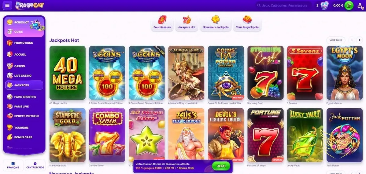 Icône des sports virtuels sur Robocat Casino