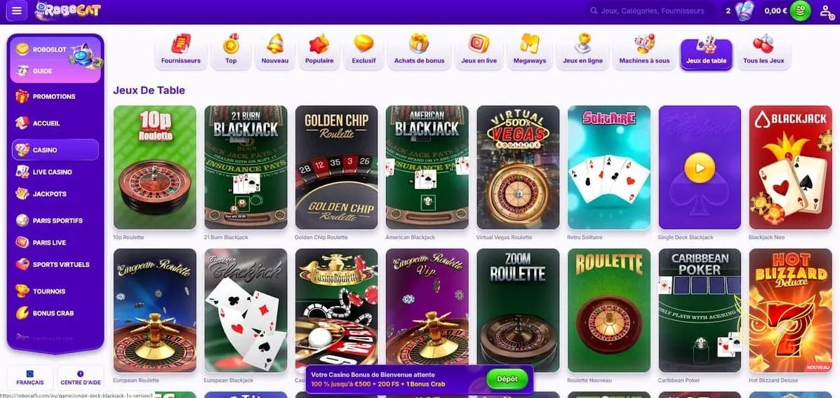 Icône du bonus de bienvenue Robocat Casino