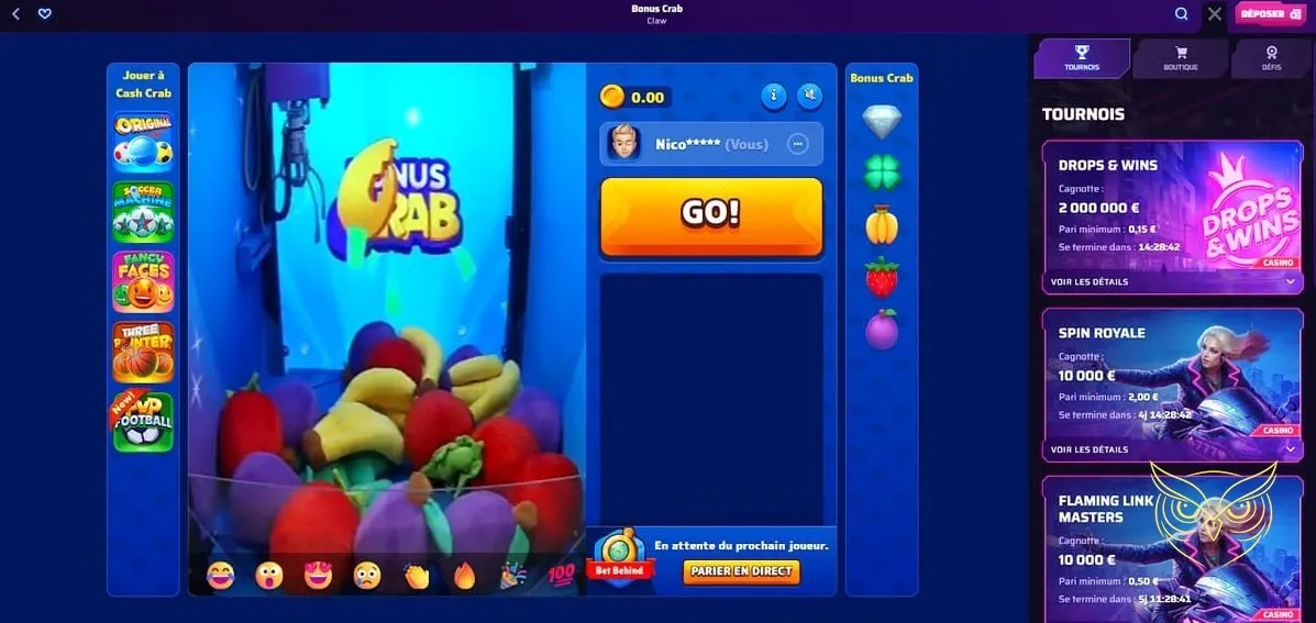 Vue d'ensemble de la sélection de jeux Roby Casino