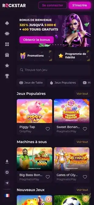 Icône de l'application mobile Rockstar Casino.