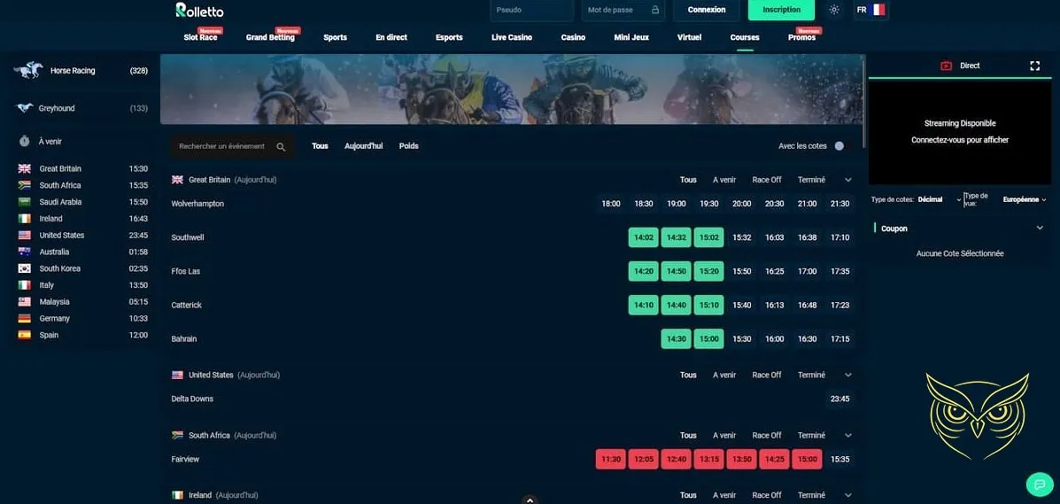 Icône des sports virtuels disponibles chez Rolletto Casino.