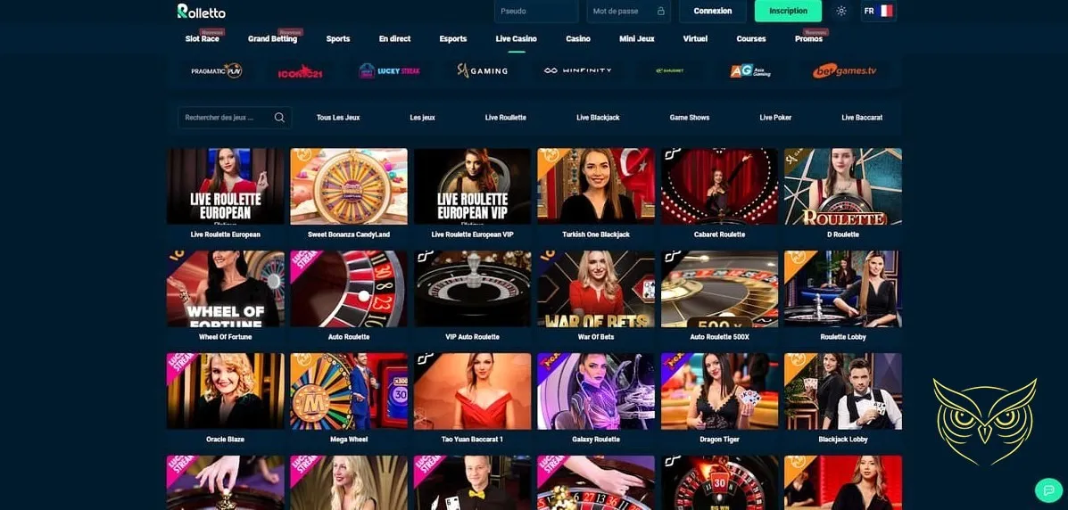 Icône de la fonction de recherche Rolletto Casino.