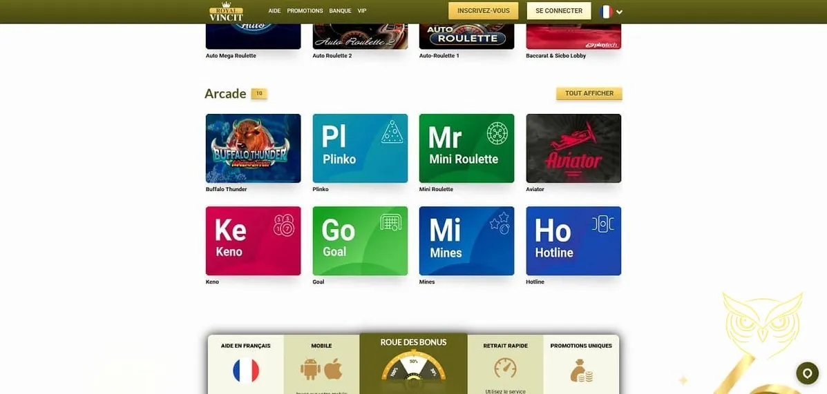 Sélection de machines à sous Royal Vincit Casino