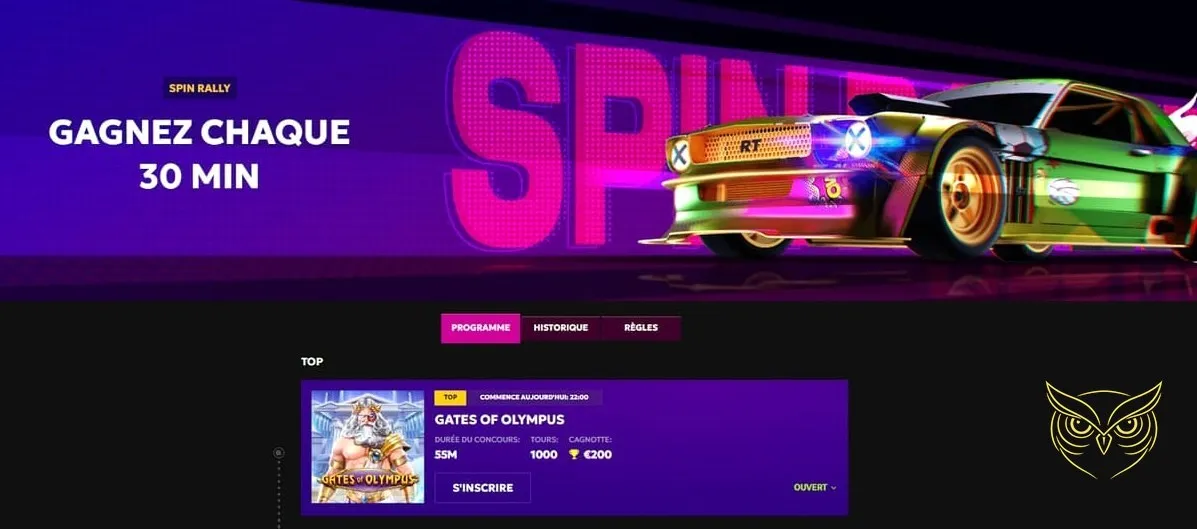 Formulaire d'inscription au casino RTBet