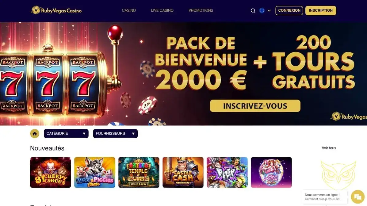 Logo officiel du Rubyvegas Casino