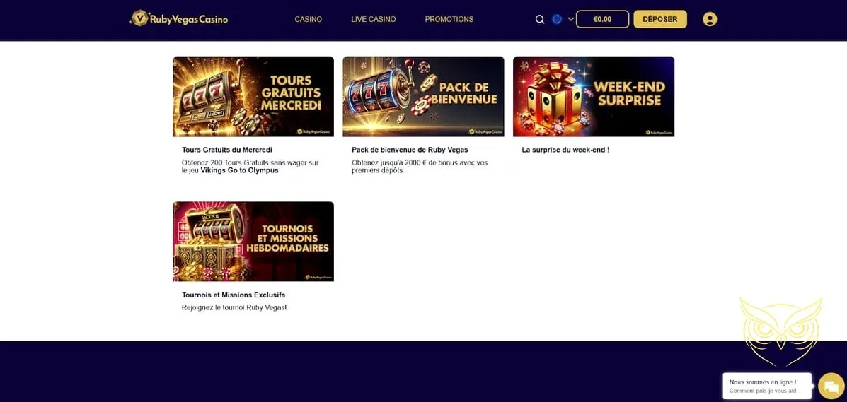 Icône de la section FAQ RubyVegas Casino