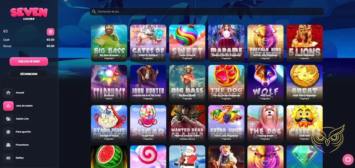 Icône du chat service client Seven Casino