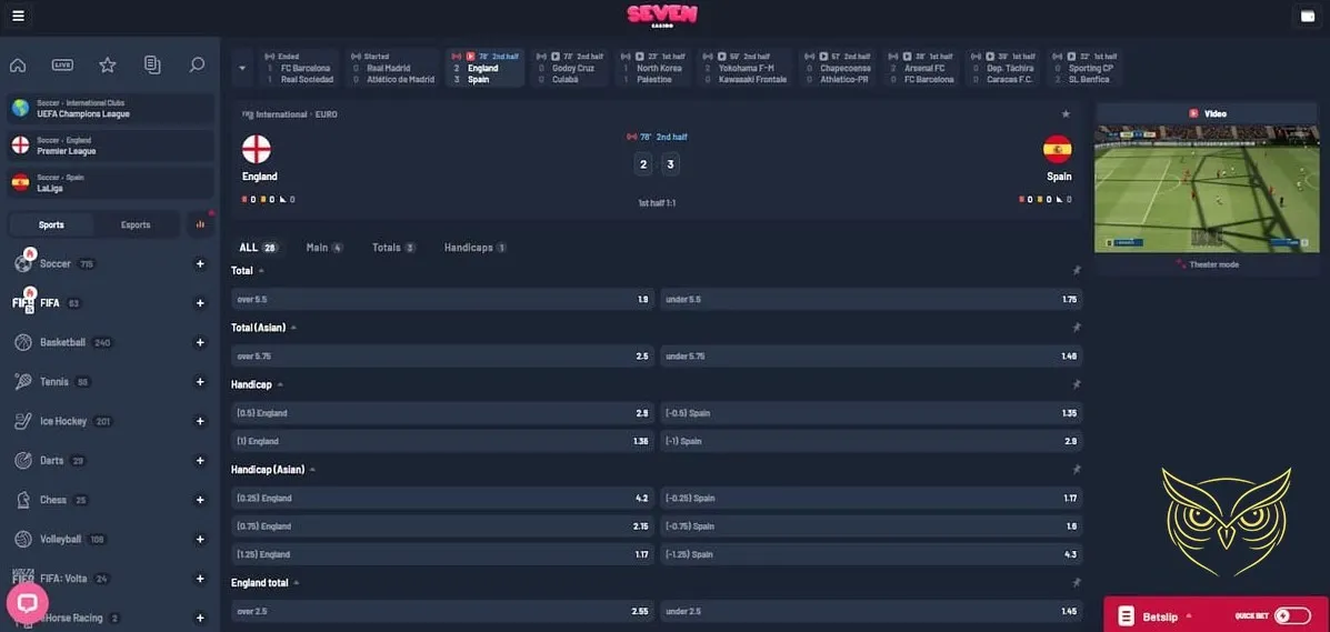 Icône d'inscription au casino Seven