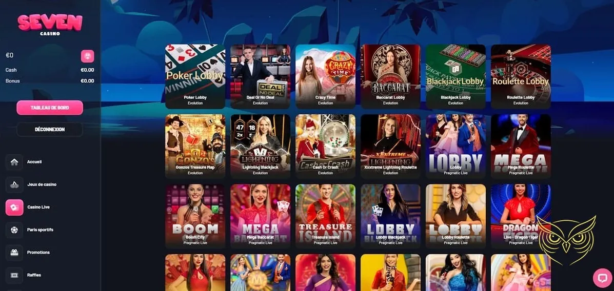 Icône des différents types de paris Seven Casino