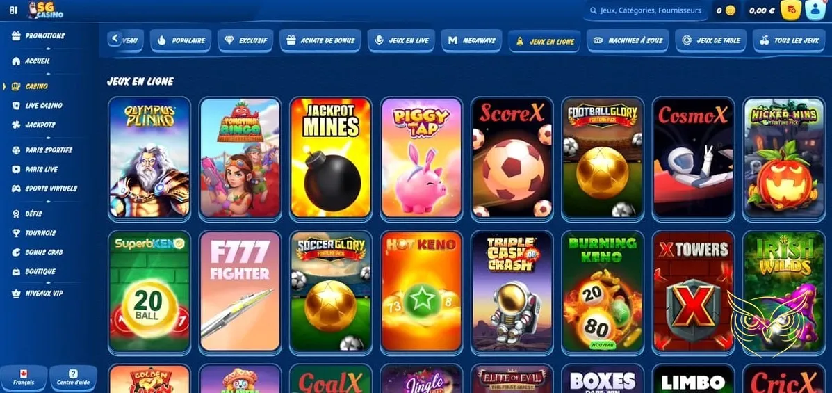 Icône du bonus de premier dépôt SG Casino