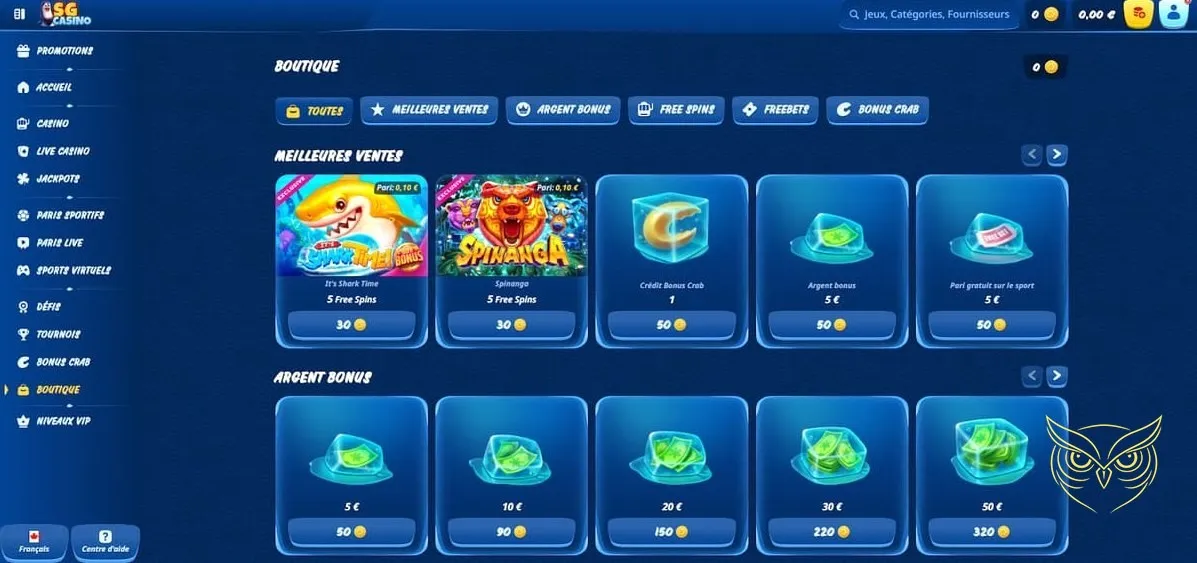 Icône de la section casino live SG Casino