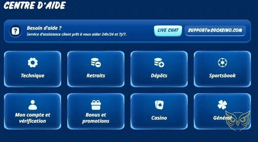 Icône de la section paris sportifs live SG Casino