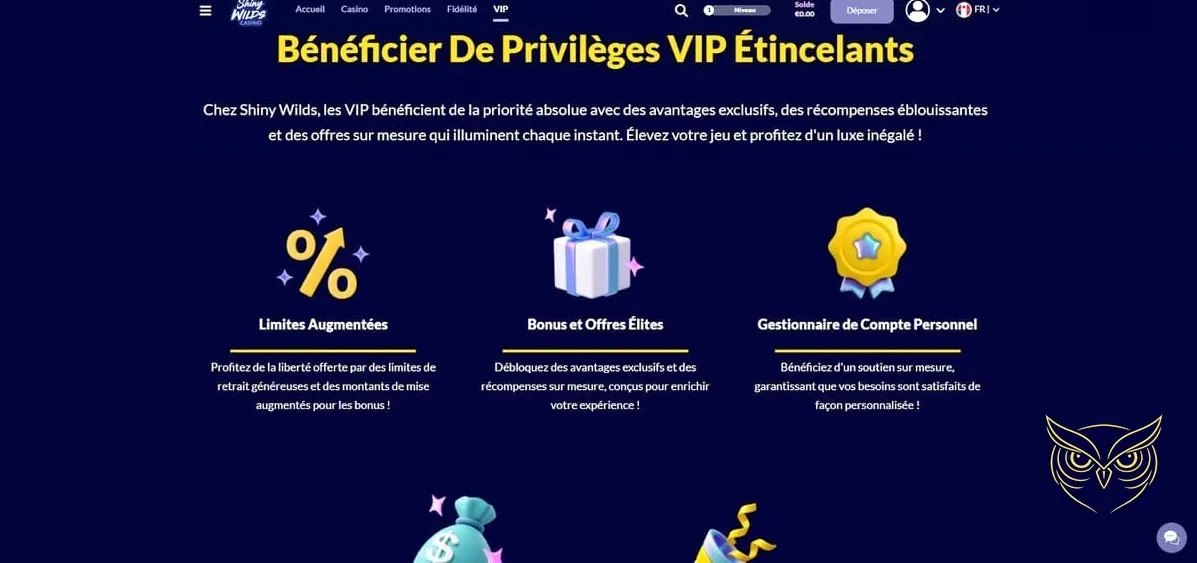 Capture d'écran du casino en direct Shiny Wilds