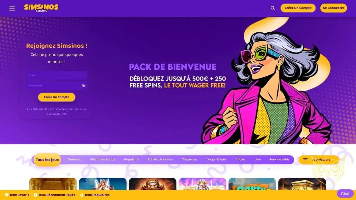 Logo officiel du casino Simsinos