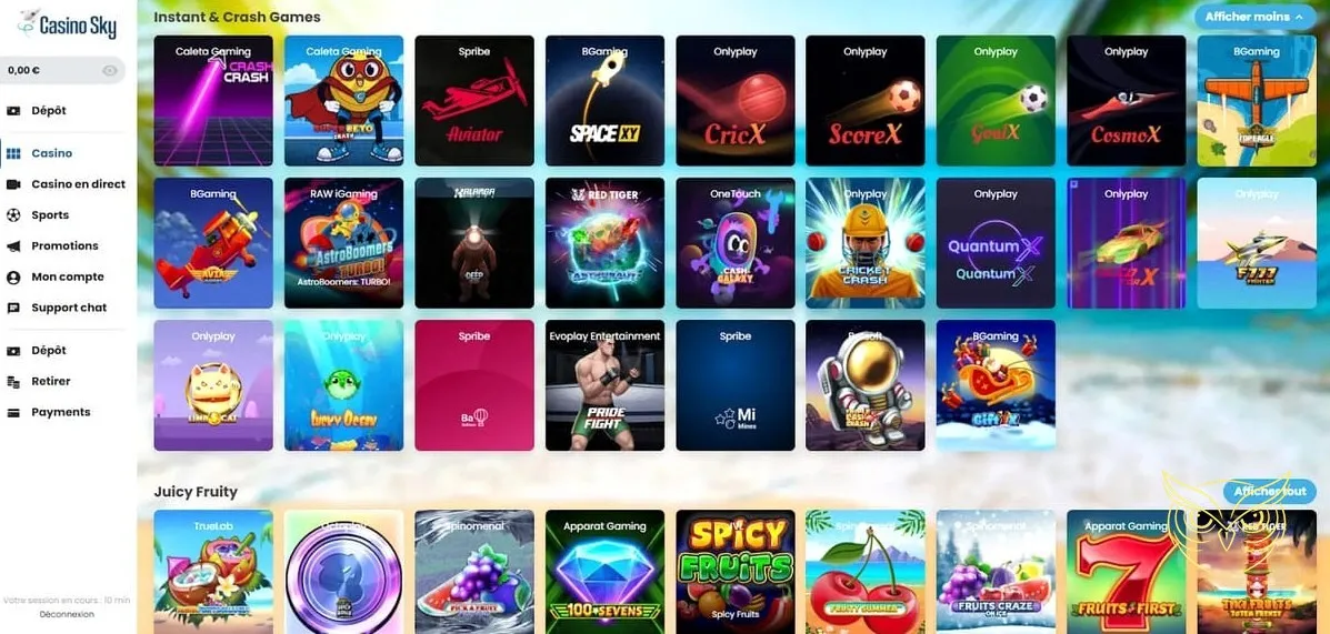 Icône des options de dépôt CasinoSky Casino