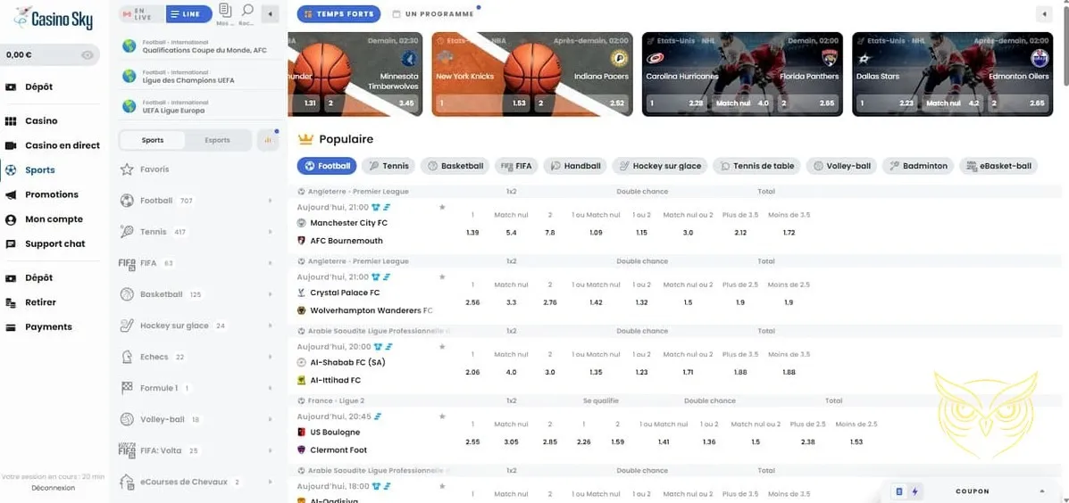 Icône de la section FAQ de CasinoSky Casino