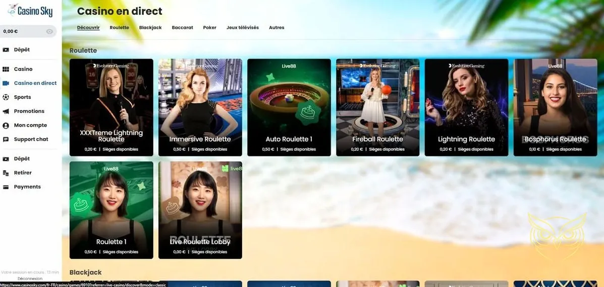 Icône des mini-jeux disponibles CasinoSky Casino