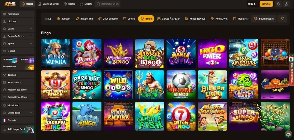 Miniatures des jeux de machines à sous SlotLair