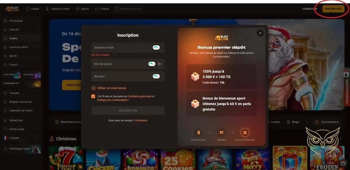 Icône du bonus de recharge SlotLair Casino