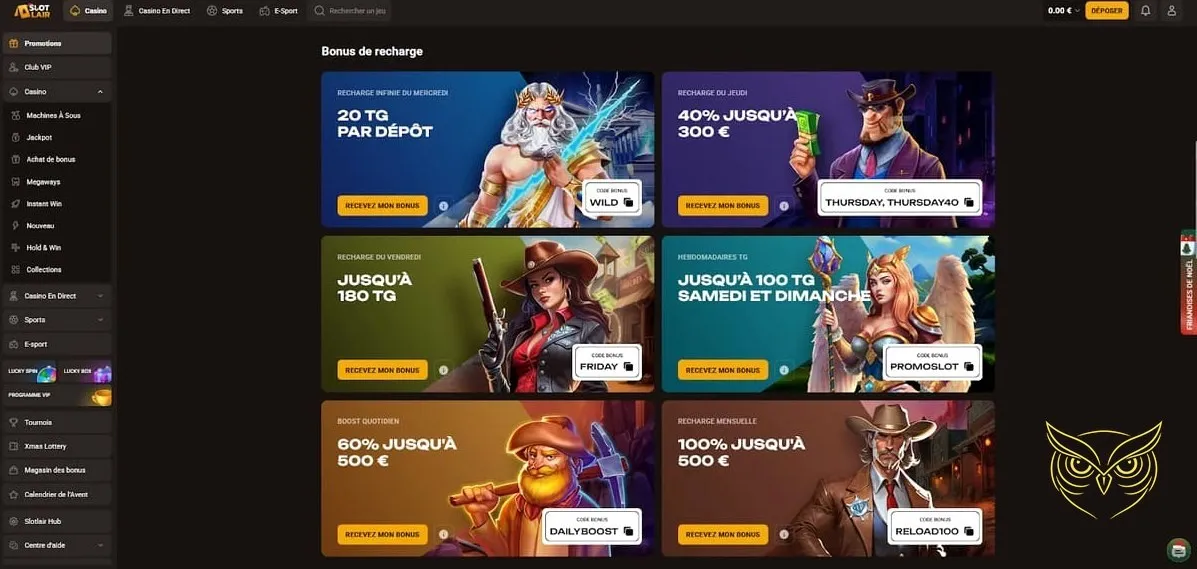 Miniatures de cartes à gratter SlotLair Casino