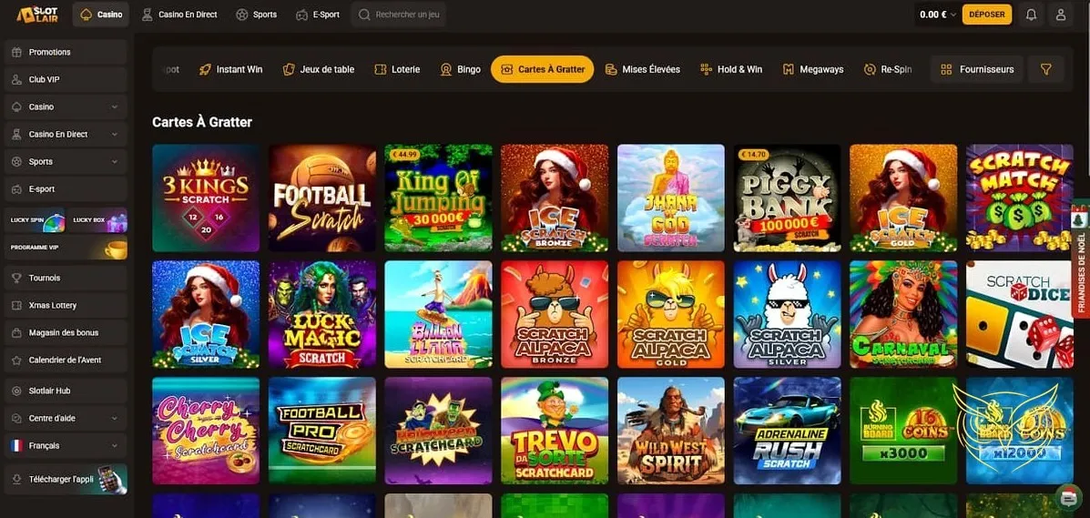 Capture d'écran du jeu de bingo SlotLair