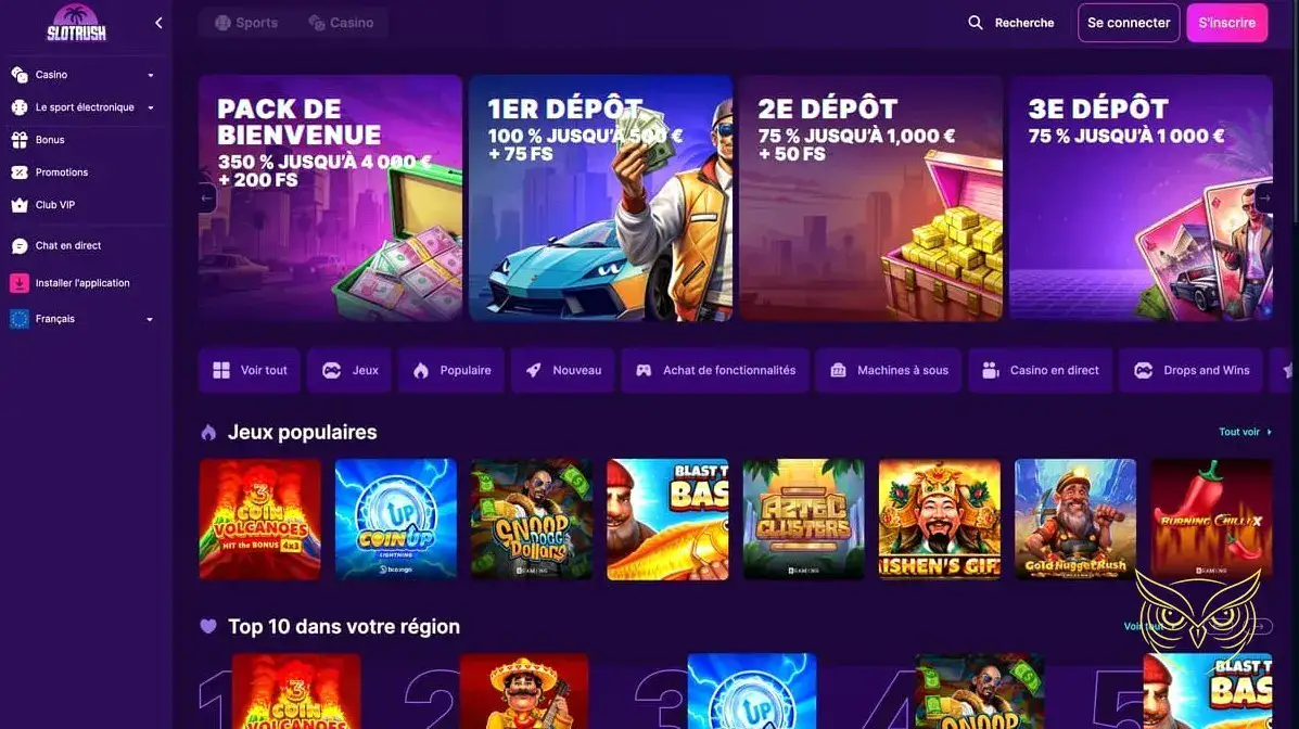 Logo officiel du casino Slotrash.