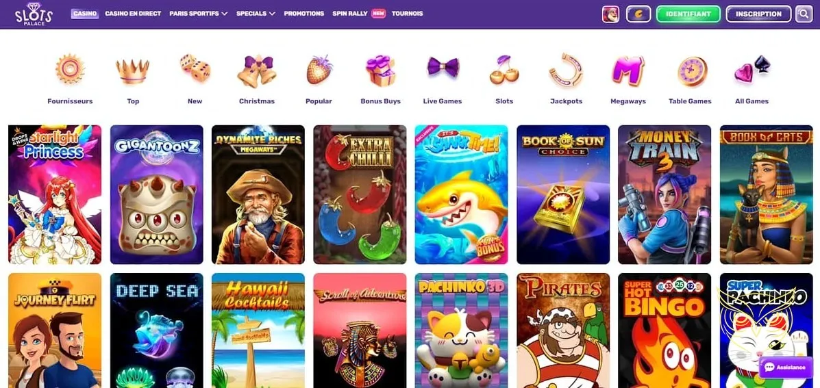 Icône des bonus et promotions Slots Palace.