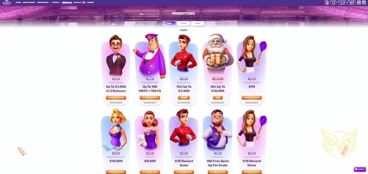 Icône de la fonctionnalité Spin Rally Slots Palace.