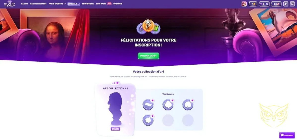 Icône pour les paris sportifs Slots Palace.